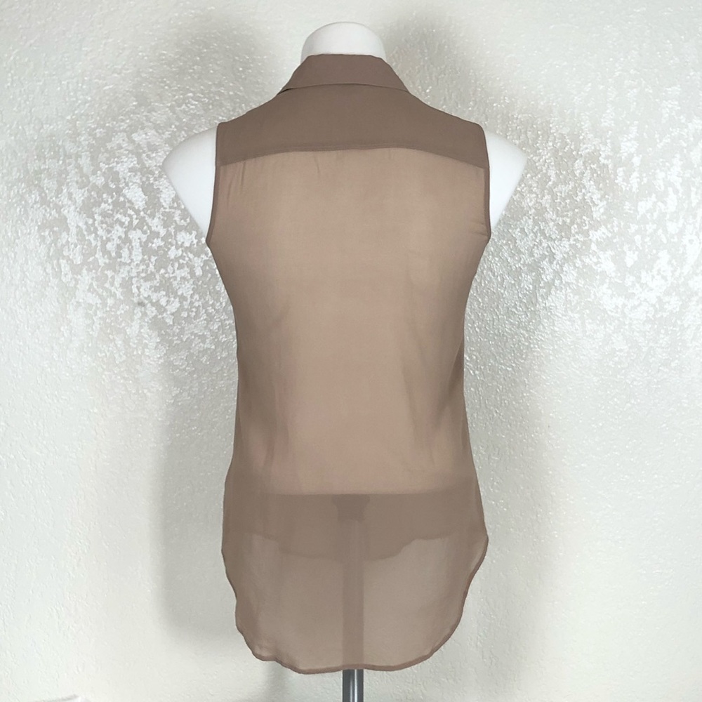 Theory sheer silk sleeveless top sz P/TP - Picture 5 of 8